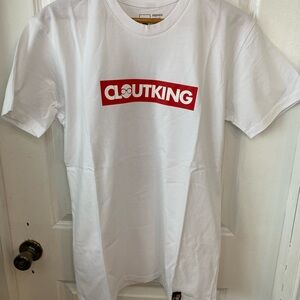 Clout King Logo Tee “Friends don’t let friends smoke mids” Size Medium